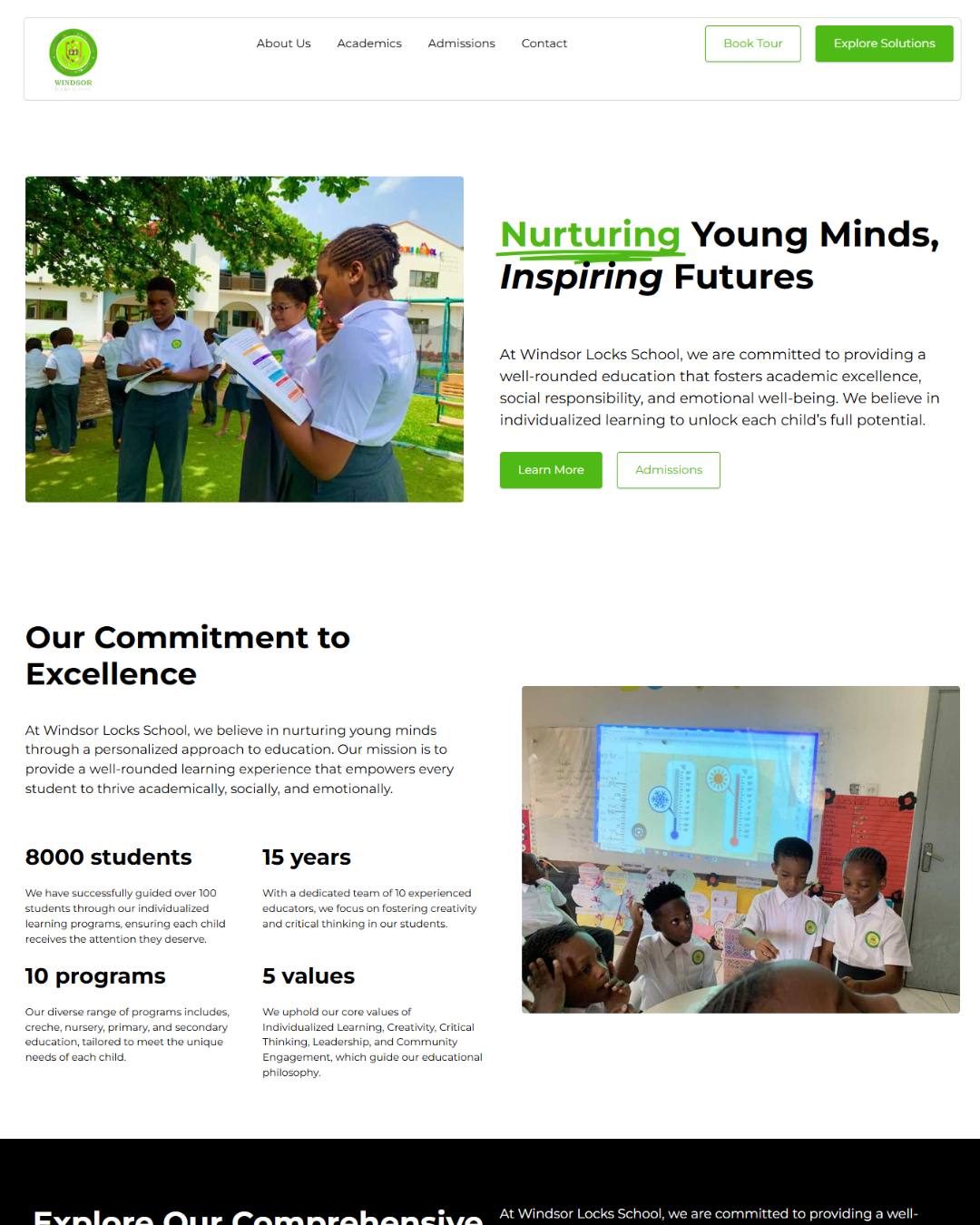 Windsor Locks School – Engaging & Informative School Website