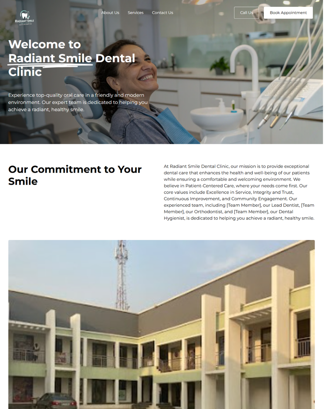 Radiant Smile Dental Clinic | Bright & Welcoming Dental Website
