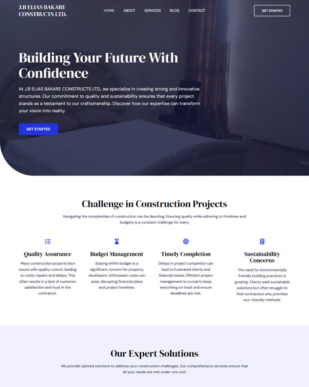 J.B Elias Bakare Constructs Ltd. | Expert Construction Website