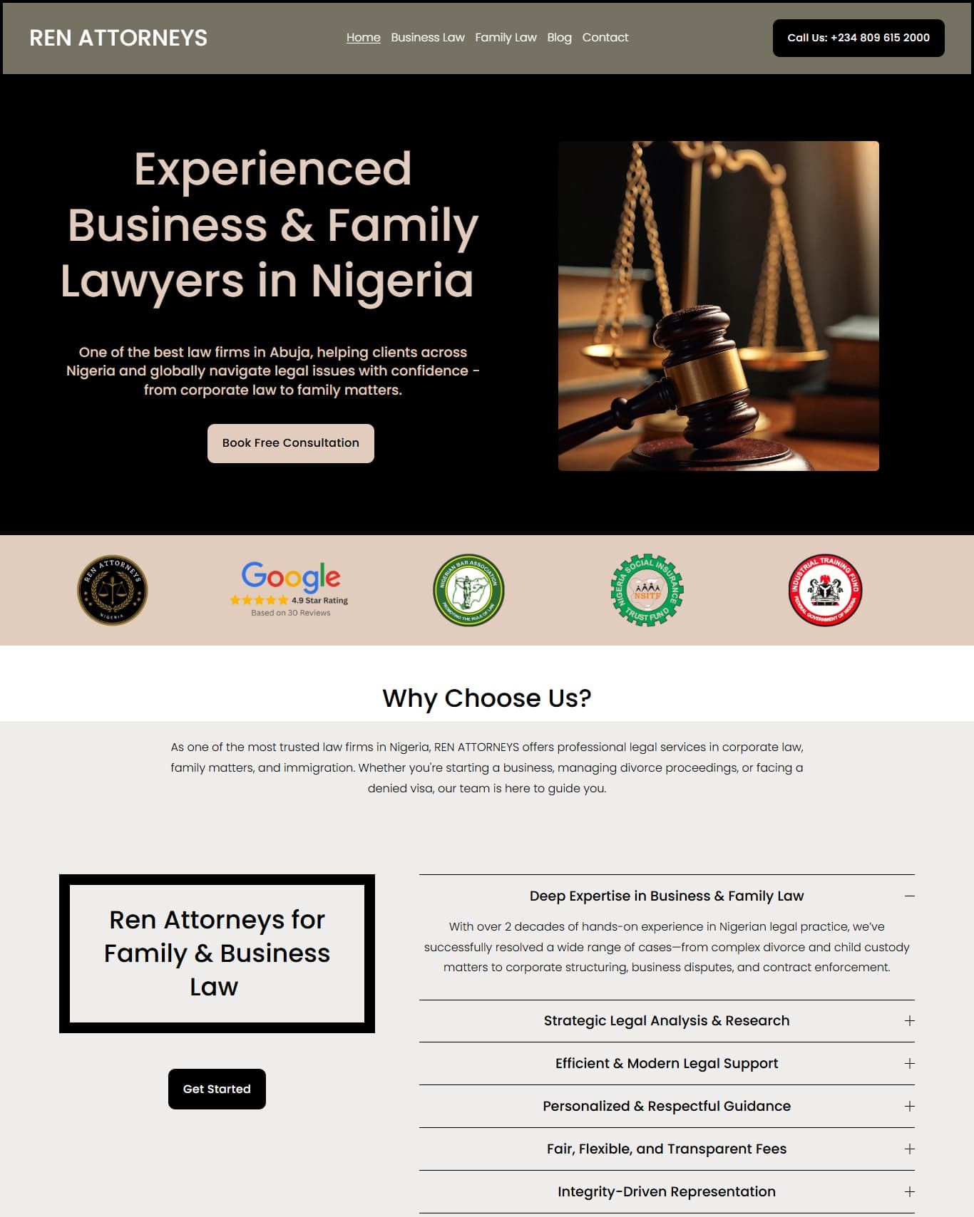 Ren Attorneys – Law Firm Website Redesign